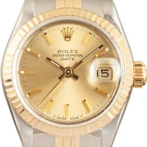 Ladies Rolex Date Ref 69173 Champagne Dial