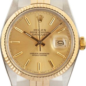 Rolex Datejust Two Tone 16013 Champagne Dial